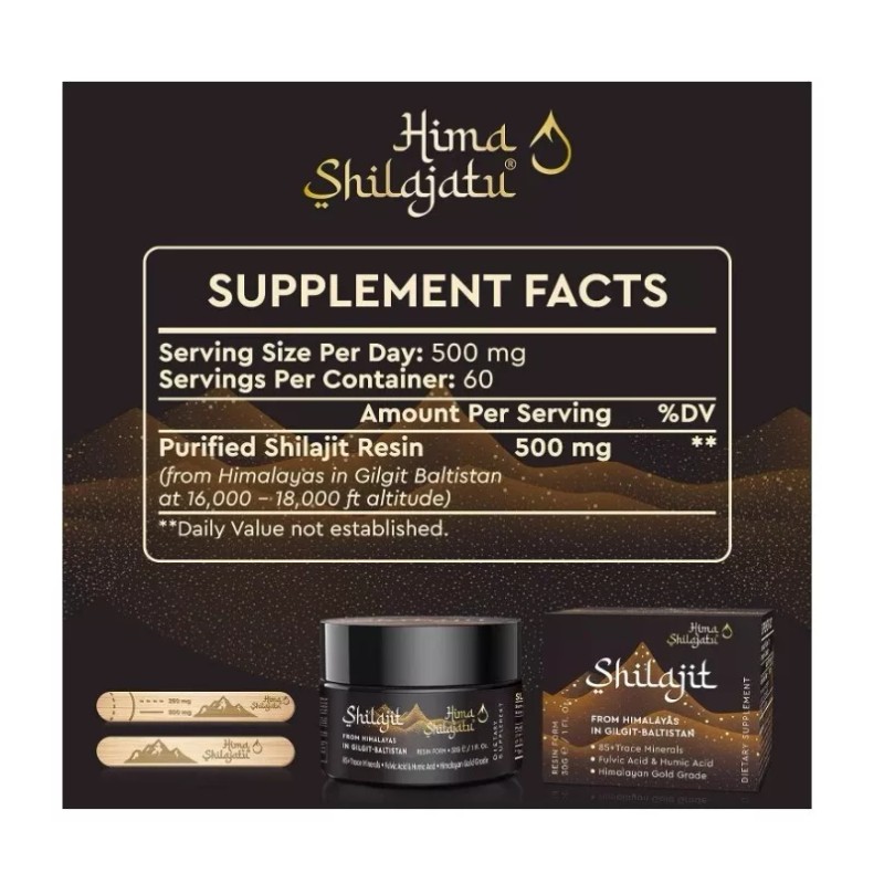 Hima Shilajit Shilajit, 2 PACK, 100% Pure Himalayan Resin+ Fulvic