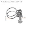 sourcing map 10Pcs Double Wire Hose Clamp, 21-25mm Adjustable Stainless