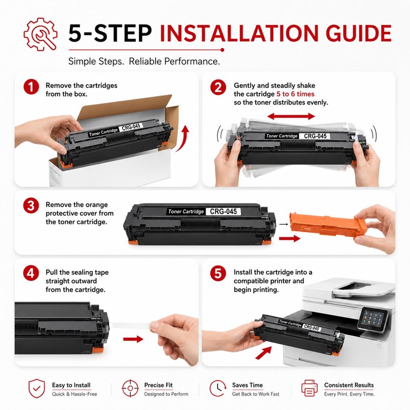 045 045H Toner Cartridge Set Replacemen for Canon CRG-045 Toner