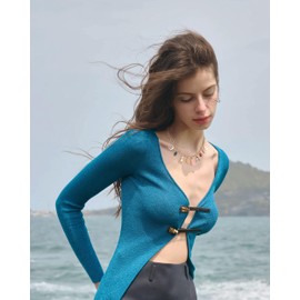 CLASSYZINT Gold Paperclip Necklace with 9 Charms Baroque Simulated Pearl Dinosaur Pendant Jewelry for Women Adjustable Chains Birthday Gift for Her