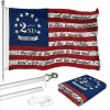 UD_G128 Combo Pack: 6 Ft Tangle Free Aluminum Spinning Flagpole