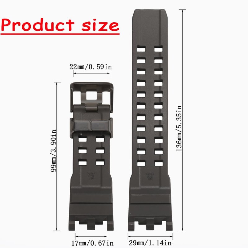 GWG-2000 Replacement Strap Compatible with Casio GWG-2000 MUDMASTER Men Resin