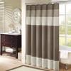 Madison Park Amherst Bathroom Shower Curtain Faux Silk Pieced Striped
