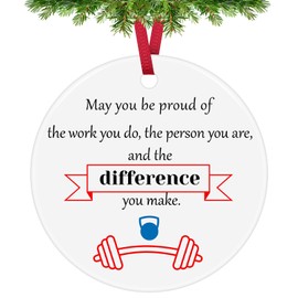 Fitness Instructor Gift Appreciation Gifts Ceramic Ornament Fitness Trainer Gift Fitness Lovers Gifts Thank You Gift Personal Trainer Gift Gym Workout Gifts Employee Coworker Christmas Retirement Gift