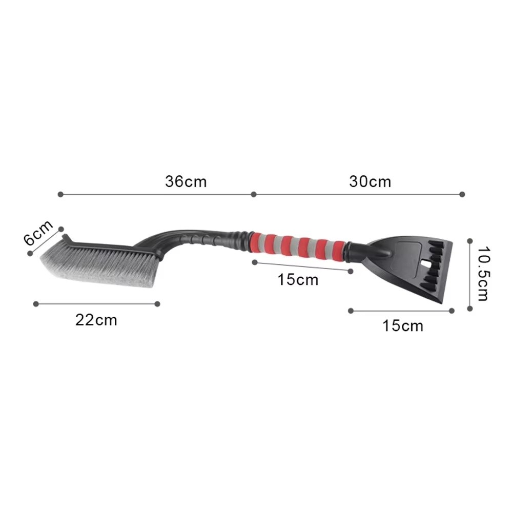 Snow brush dimensions in centimeters