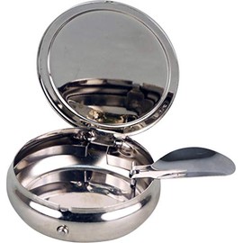 SMOKERTOOLS Modern Silver Round Metal Ashtray