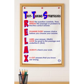 Kristie's Classroom TEST TAKING TIPS Anchor Chart, Printed on FABRIC, (23X35 INCHES)