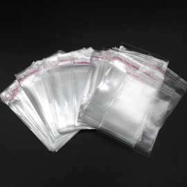 DIAEMI 400Pcs Cellophane Bags Cookie Bags with Seal, 4.7 * 7 Inches Clear Treat Bags Small Plastic Bags Self Sealing for Packaging Cookies,Gifts,Favors, Products,Candy (12 * 21CM)
