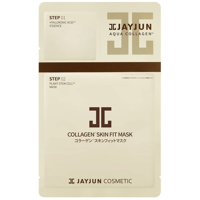 JAYJUN Collagen Skin Fit Mask, Pack of 3, 2 Steps,