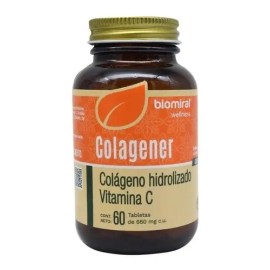 Colagener Colágeno Hidrolizado Vitamina C 60 Tabletas Piel y Articulaciones