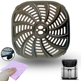 CyHiThai - Plato cuadrado de 7 cuartos para freidora de aire Gourmia GAF778 de 7 cuartos de galón para freidora de aire de alta calidad, bandeja de bandeja de bandeja de rejilla de rejilla para