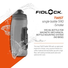 Fidlock Single Bottle 590 Water Bottle, Clear, 20 oz