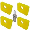 Bedaily 4-Pack 799579 Foam Air Filter w/Spark Plug for BS
