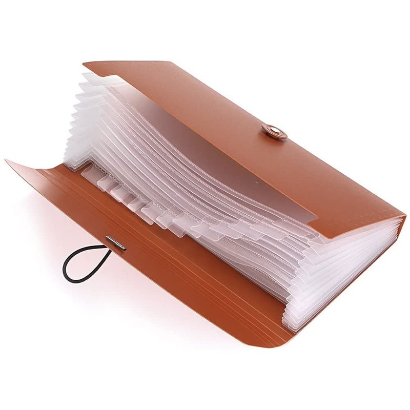 3 Pack 13 Pocket Check Bill Folder, Expandable Coupon Currency
