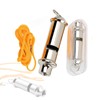 XMHBG Whistle, 2 Pcs Metal Police Whistle with Lanyard Security
