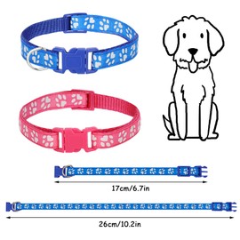 Puppy Collars-16 Pack Puppy Collars for Litter, Adjustable Puppy ID Collars Soft Nylon Whelping Collars for Newborn Litter Puppy PetsPuppy Collars