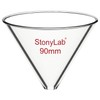 stonylab Glass Funnel, Thickened Borosilicate Glass Stemless Funnel with 90