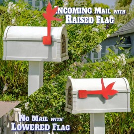 Anley Universal Outgoing Mail Dove Bird Mailbox Flag Postal Carrier Raised Signal Flag