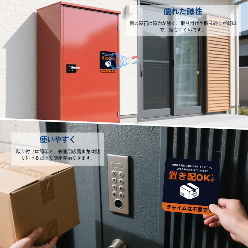 NKLWEN Placement Delivery Sticker, Magnet, Placement Plate, Delivery Box, Delivery