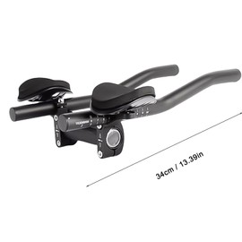 Triathlon Bicycle Handlebars, Black, TT Handlebars, Aero Bars, Aluminium Alloy, Handlebar Attachment, Triathlon Handlebars, Adjustable Bicycle Support Handlebar for Road Bikes, Mountain Bike