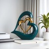 Double Heart Ornament,Double Heart Ceramic Statue,Home Decoration sculpture,Creative Home Modern