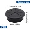 Tomedeks 4 Pack Black 61mm x 50mm x 23mm Desk
