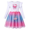 VASCHY Cute Cat Dress for Girls, Tulle Dress Cotton Ruffle