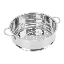 Yosoo 304 Stainless Steel Steamer Basket, Pot Double Ear Steam Layer with Handle, Veggie Food Bun Dim Sum Dumplings Fruit Meat Seafood Pasta Strainer (Silver)