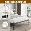 4 Pack White Mattress Slide Stopper, Non-Slip Metal Mattress Gripper
