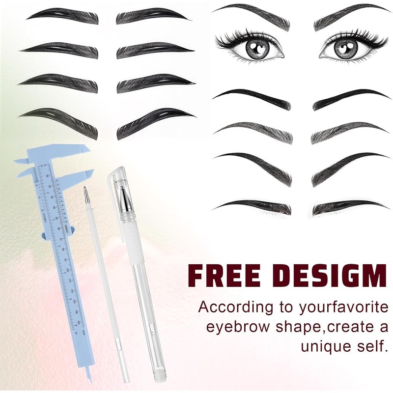 Kit De Mapeo De Cejas, 4 Rotuladores De Microblading Con