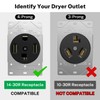FIRMERST 4 Prong Dryer Cord 15 Feet, 10 Gauge 30