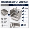 304 Stainless Steel Utility Sink with Gooseneck Faucet, 17 x
