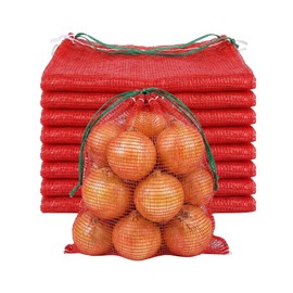 10 Pcs Onion Storage Bag 21 x 33 inch Reusable Produce Storage Bags Extra Large Carrots Potato Vegetables Mesh Bags with Drawstring for Garden Produce Potato Storage Holding Up to 60 lbs