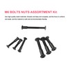 cSeao 114Pcs M6 Black Flat Head Allen Bolt Joint Connecting