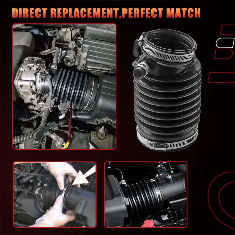 Engine Air Intake Hose w/Clamps Compatible With Honda Acura Vehicle