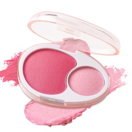 UCANBE Cream Dual Blush for Cheeks: Lightweight Highly Pigmented Blush - Smooth Natural Blush Palette - Long-lasting All-Day Face Makeup Blush（01#Lemonade)