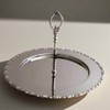 Silver 12" D Serving Tray. Single Tier Display. Buffet Elevated