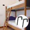 Mewuthede 4pcs Iron Bunk Bed Ladder Brackets, PVC Coated Stainless