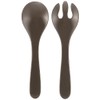 Blackened Wood TT20745272 Serving Server Fork and Spoon Serving Set,