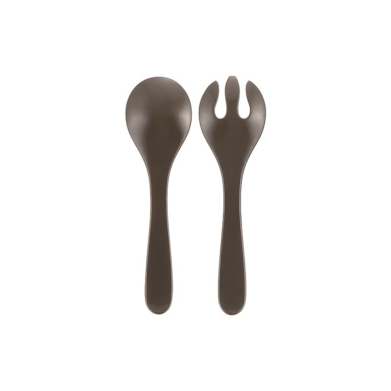 Blackened Wood TT20745272 Serving Server Fork and Spoon Serving Set,