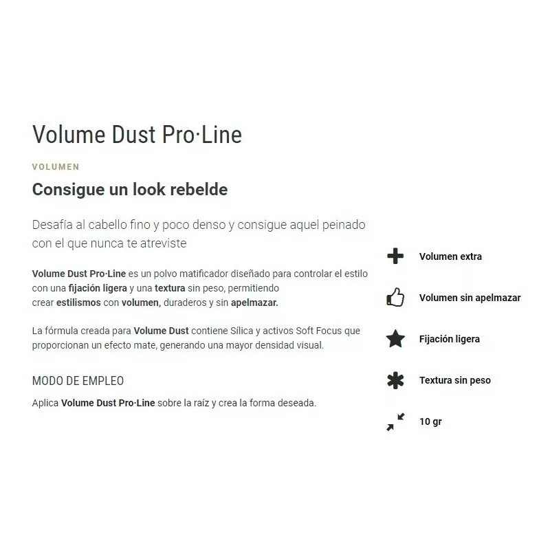 Salerm Cosmetics Cera Polvo Mate De Volumen Remoldeable Salerm Volume