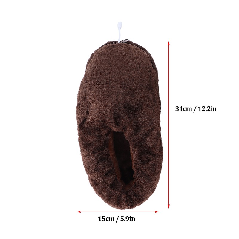 Electric Heated Slippers Temperature Adjustable Winter Soft Plush Heating Shoes