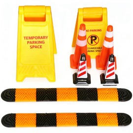 STMU1/18 1/24 Model RC Car Speed Bump, Climbing Cars Accessories, Ice Cream Cones, Warning Signs, for Hobbyists Collection, Display