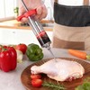 Mikim Meat Injector Syringe with 2 Stainless Steel Needles, Red