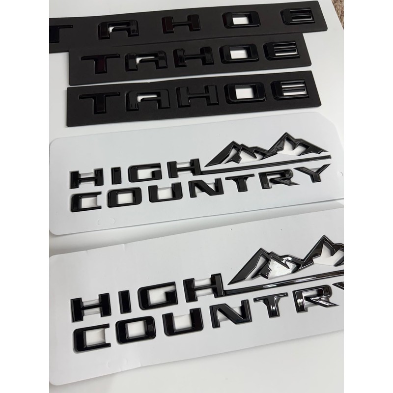 Set 5pack 3PCS for Tahoe Plus 2PCS High Country Emblems