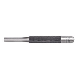 Starrett Drive Pin Punch with Knurled Grip for Driving Pins Into or Out of a Workpiece - Hardened and Tempered Steel, 4" Length, 1/4" Punch Diameter - 565G