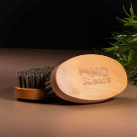 Beard Brush | Stimulates Hair Growth | Helps to Style Facial Hair | Perfect to Use with Beard Balm & Beard Oil | 100% Pure Boar Bristle | Suitable for All Beard Types