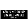 God is Within Her Car Bumper Magnet, Christian Magnets for