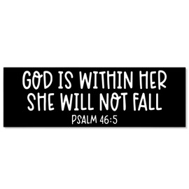 God is Within Her Car Bumper Magnet, Christian Magnets for Cars