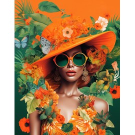 KEEMOSO Paint by Numbers Adults, Paint by Numbers from 7 8 9 Girls Paint by Numbers Adult without Frame with 3 Brushes and Acrylic Paints for Women Home Decoration Birthday Christmas Gift, 40 x 50 cm